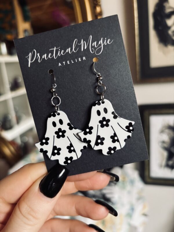 spooky ghost earrings